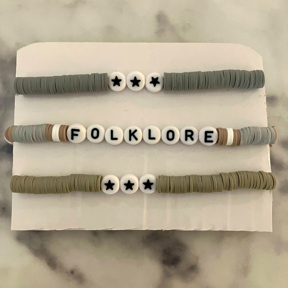 Taylor Swift Folklore Bracelet Set